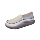 Maxbell Women Casual Shoes Slip On Comfortable Non Slip Soles Thick Bottom Trainers 40 Khaki
