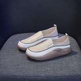 Maxbell Women Casual Shoes Slip On Comfortable Non Slip Soles Thick Bottom Trainers 40 Khaki