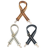 Maxbell Shoulder Bag Strap Belt Metal Hooks Adjustable for DIY Purse Making Luggage Brown