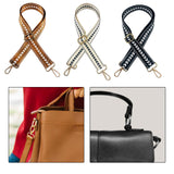 Maxbell Shoulder Bag Strap Belt Metal Hooks Adjustable for DIY Purse Making Luggage Brown
