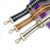 Maxbell Shoulder Bag Strap Belt Metal Hooks Adjustable for DIY Purse Making Luggage Brown