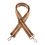 Maxbell Shoulder Bag Strap Belt Metal Hooks Adjustable for DIY Purse Making Luggage Brown
