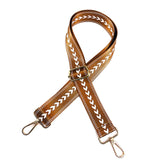 Maxbell Shoulder Bag Strap Belt Metal Hooks Adjustable for DIY Purse Making Luggage Brown