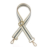 Maxbell Shoulder Bag Strap Belt Metal Hooks Adjustable for DIY Purse Making Luggage White