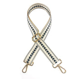 Maxbell Shoulder Bag Strap Belt Metal Hooks Adjustable for DIY Purse Making Luggage White