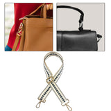 Maxbell Shoulder Bag Strap Belt Metal Hooks Adjustable for DIY Purse Making Luggage White