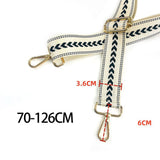 Maxbell Shoulder Bag Strap Belt Metal Hooks Adjustable for DIY Purse Making Luggage White