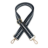 Maxbell Shoulder Bag Strap Belt Metal Hooks Adjustable for DIY Purse Making Luggage Black