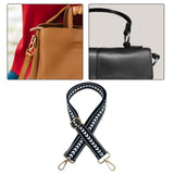 Maxbell Shoulder Bag Strap Belt Metal Hooks Adjustable for DIY Purse Making Luggage Black