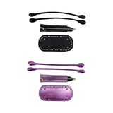 Maxbell Crochet Bag Bottom with Straps with Holes Oval for DIY Purse Shoulder Bag Black
