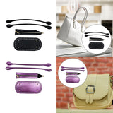 Maxbell Crochet Bag Bottom with Straps with Holes Oval for DIY Purse Shoulder Bag Black