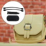 Maxbell Crochet Bag Bottom with Straps with Holes Oval for DIY Purse Shoulder Bag Black