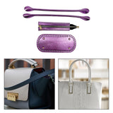 Maxbell Crochet Bag Bottom with Straps with Holes Oval for DIY Purse Shoulder Bag Violet
