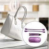 Maxbell Crochet Bag Bottom with Straps with Holes Oval for DIY Purse Shoulder Bag Violet