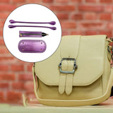 Maxbell Crochet Bag Bottom with Straps with Holes Oval for DIY Purse Shoulder Bag Violet