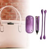 Maxbell Crochet Bag Bottom with Straps with Holes Oval for DIY Purse Shoulder Bag Violet
