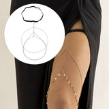 Maxbell Thigh Chain for Women Easy to Wear Durable for Birthday Gift Summer Holiday Silver