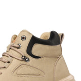 Maxbell Men Women Work Boots Steel Toe Shoes Rubber Sole Workwear Hiking Boots 42 Khaki