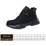 Maxbell Men Women Work Boots Steel Toe Shoes Rubber Sole Workwear Hiking Boots 42 Black