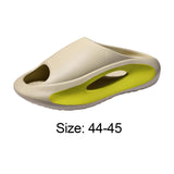 Maxbell Unisex Slippers Comfortable Open Toe Sandals Shower Bathroom EVA Sandals Khaki 44 45