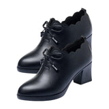 Maxbell Elegant Women Chunky Low Heel Shoes Casual Shoes Leisure Party Closed Toe 36