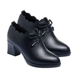 Maxbell Elegant Women Chunky Low Heel Shoes Casual Shoes Leisure Party Closed Toe 38