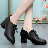 Maxbell Elegant Women Chunky Low Heel Shoes Casual Shoes Leisure Party Closed Toe 38