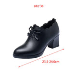 Maxbell Elegant Women Chunky Low Heel Shoes Casual Shoes Leisure Party Closed Toe 38