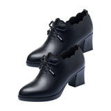 Maxbell Elegant Women Chunky Low Heel Shoes Casual Shoes Leisure Party Closed Toe 39