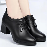 Maxbell Elegant Women Chunky Low Heel Shoes Casual Shoes Leisure Party Closed Toe 39