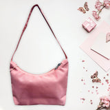 Maxbell Women Shoulder Bag Mini Handbag Lady Tote Girls with Zipper Closure Casual Pink Red
