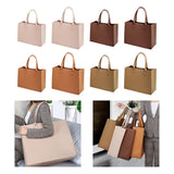 Maxbell Shopping Bags for Groceries Large Durable Handle Thickened Stands Upright 40x30x15cm Beige