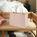Maxbell Shopping Bags for Groceries Large Durable Handle Thickened Stands Upright 40x30x15cm Beige
