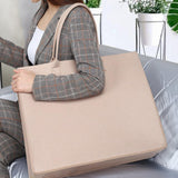 Maxbell Shopping Bags for Groceries Large Durable Handle Thickened Stands Upright 40x30x15cm Beige