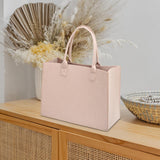 Maxbell Shopping Bags for Groceries Large Durable Handle Thickened Stands Upright 30x20x12cm Beige