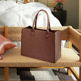 Maxbell Shopping Bags for Groceries Large Durable Handle Thickened Stands Upright 40x30x15cm Brown