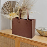Maxbell Shopping Bags for Groceries Large Durable Handle Thickened Stands Upright 30x20x12cm Brown