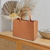 Maxbell Shopping Bags for Groceries Large Durable Handle Thickened Stands Upright 30x20x12cm Khaki