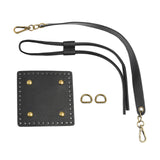 Maxbell Knitting Bag bottoms PU Leather Sewing Kit for DIY Purse Making Supplies Black