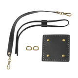 Maxbell Knitting Bag bottoms PU Leather Sewing Kit for DIY Purse Making Supplies Black
