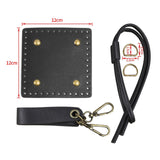 Maxbell Knitting Bag bottoms PU Leather Sewing Kit for DIY Purse Making Supplies Black