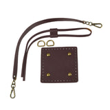 Maxbell Knitting Bag bottoms PU Leather Sewing Kit for DIY Purse Making Supplies Dark Brown