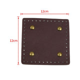 Maxbell Knitting Bag bottoms PU Leather Sewing Kit for DIY Purse Making Supplies Dark Brown