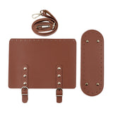 Maxbell Knitting Crochet Bag Adjustable Shoulder Strap for DIY Purse Making Kits Red Brown