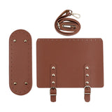 Maxbell Knitting Crochet Bag Adjustable Shoulder Strap for DIY Purse Making Kits Red Brown