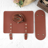 Maxbell Knitting Crochet Bag Adjustable Shoulder Strap for DIY Purse Making Kits Red Brown