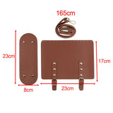 Maxbell Knitting Crochet Bag Adjustable Shoulder Strap for DIY Purse Making Kits Red Brown