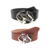 Maxbell PU Leather Belt for Men Women with Pin Buckle Fashion for Jackets Pants Black