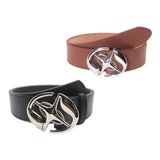 Maxbell PU Leather Belt for Men Women with Pin Buckle Fashion for Jackets Pants Black