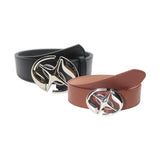 Maxbell PU Leather Belt for Men Women with Pin Buckle Fashion for Jackets Pants Black